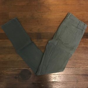 Army green super skinny pants